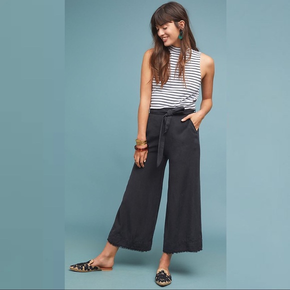 Anthro Cloth & Stone Namua Wide Leg Linen Pants - Picture 2 of 15